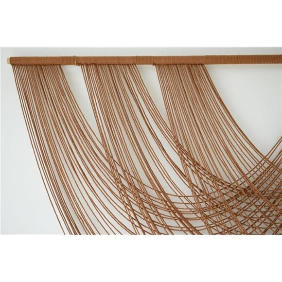 Large Macrame Wall Hanging Brown Die-Dyed 59.00" W x 31.00" L Boho Wall Decor - Picture 6 of 8